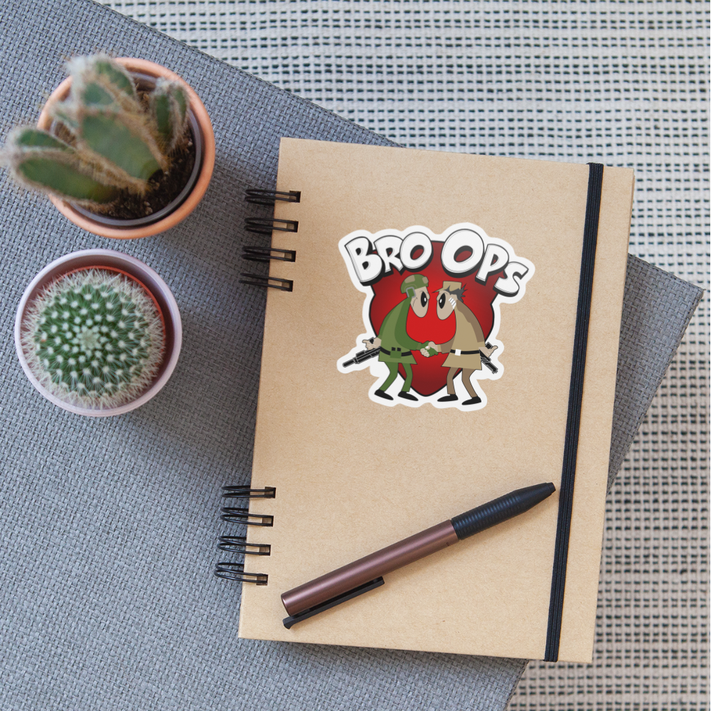 Bro-Ops Sticker - white matte